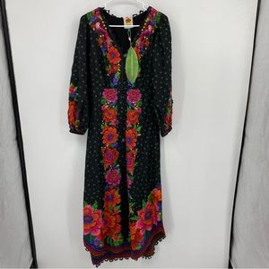 NEW Farm Rio Black Blooming Garden Dress Small